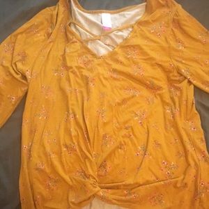 A floral long sleeve shirt